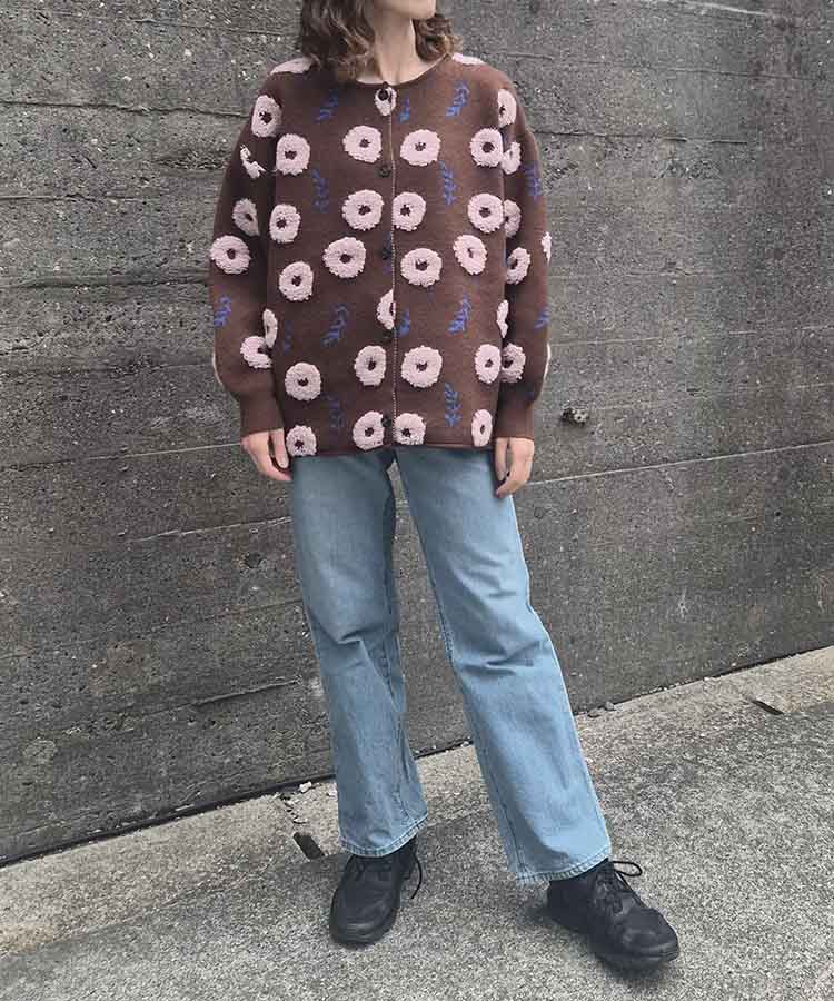 【WEB限定】フラッフィーフラワーカーディガン