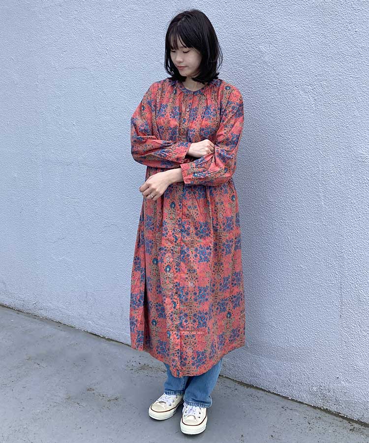 【WEB限定】ガーデンクロス前開きワンピース