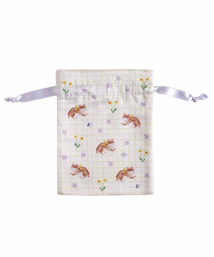 利光春華サテン巾着