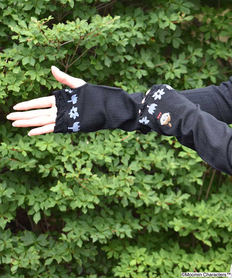 冷感花柄リトルミイ 刺繍ロンググローブ