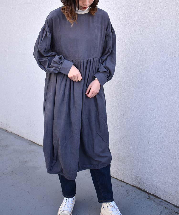 コーデュロイコクーンワンピース