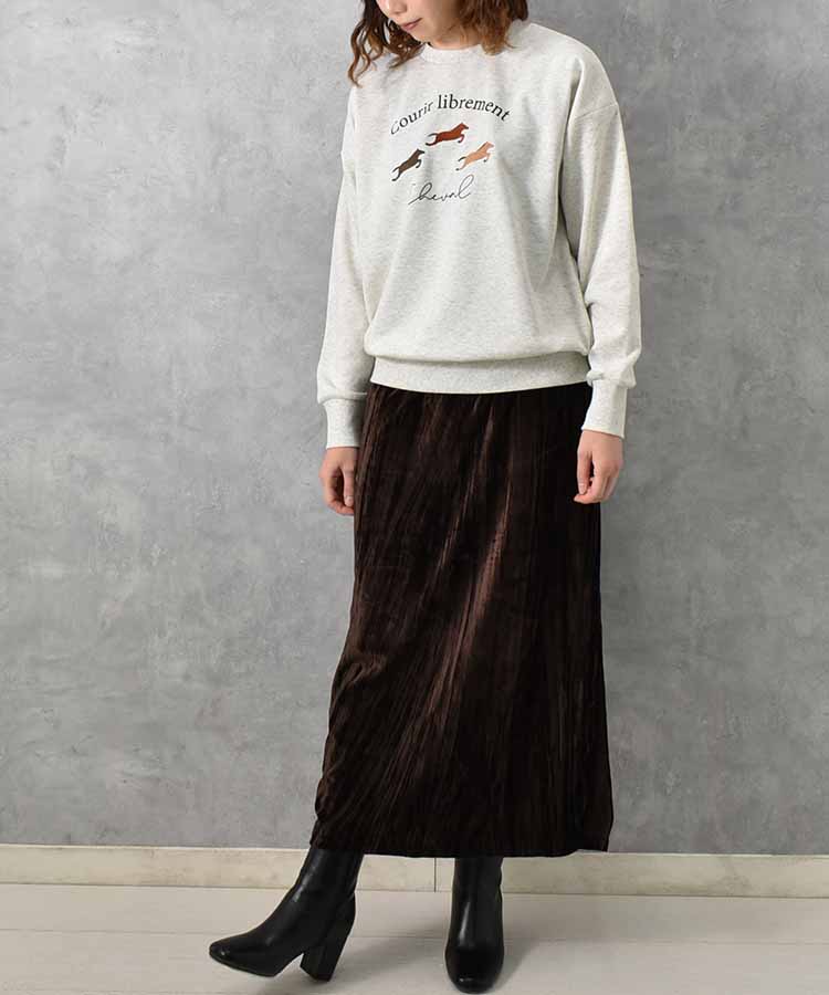 cheval刺繍スウェット