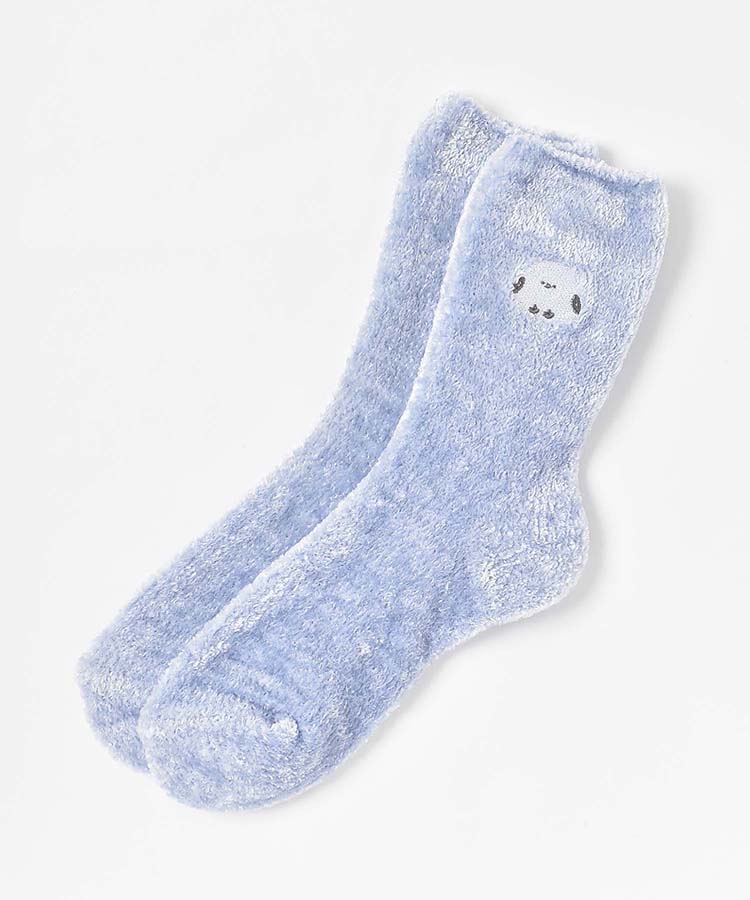 モールヤーンアニマル刺繍ソックス