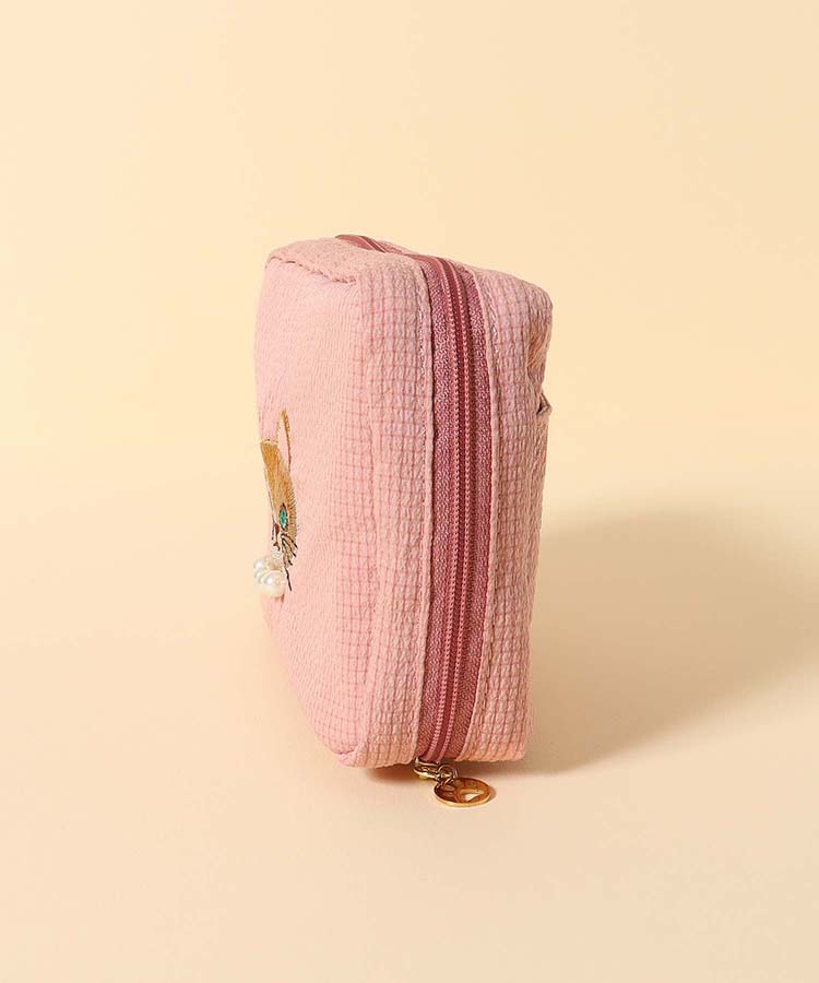 キャットパール多ポケットリップルポーチ