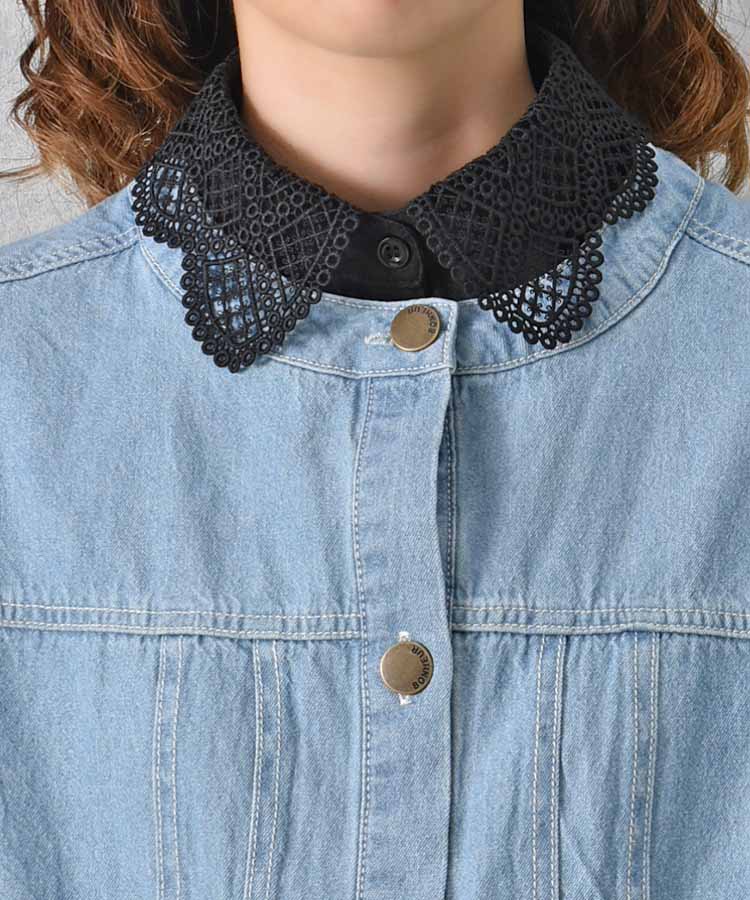 カットレース付け襟