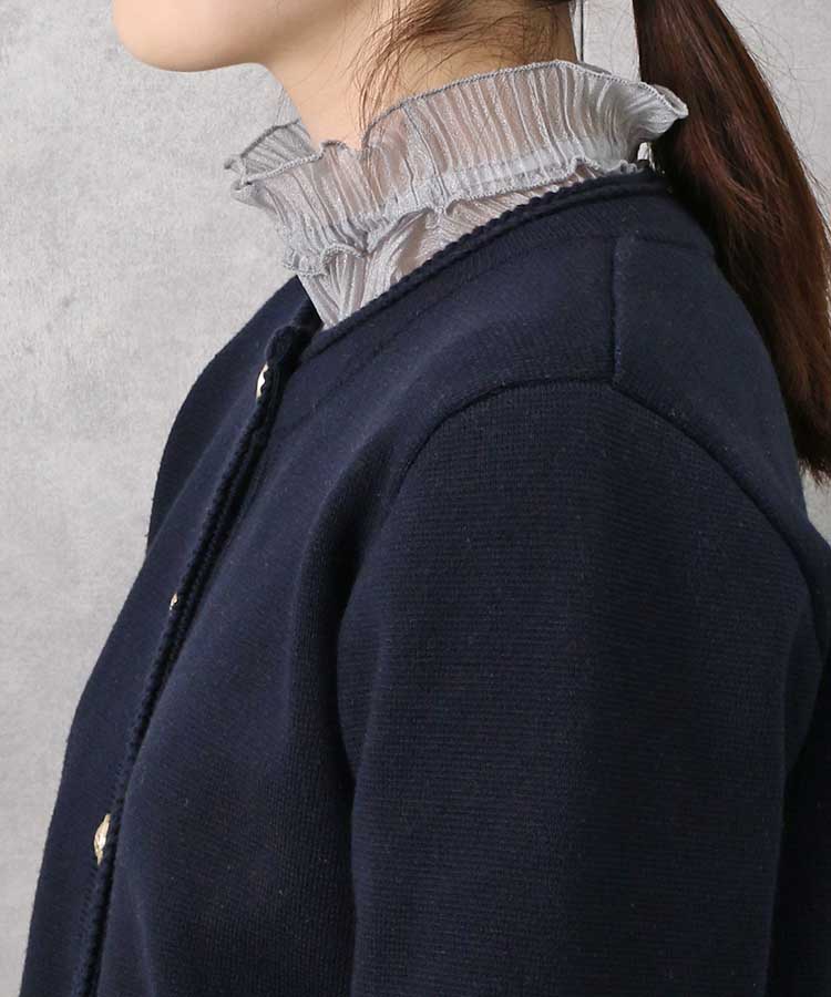 シアープリーツ付け襟