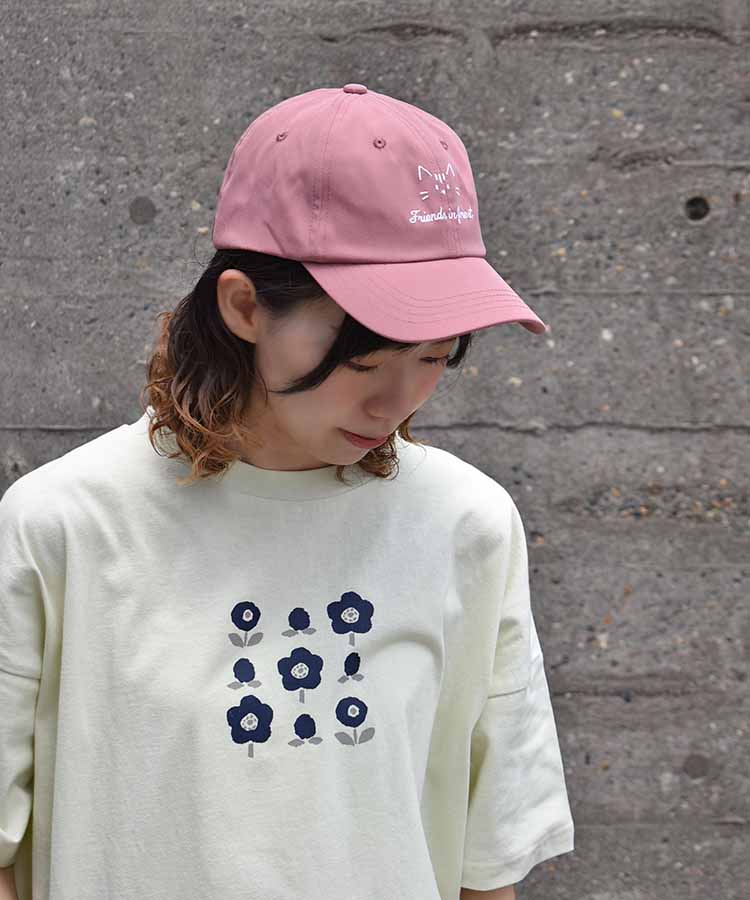 アニマル刺繍キャップ