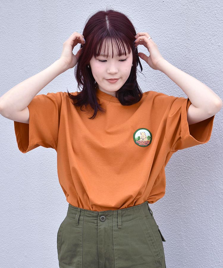 アニマルワッペン刺繍Tシャツ