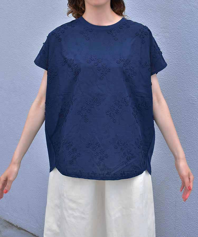 フラワー3D刺繍TシャツNO1