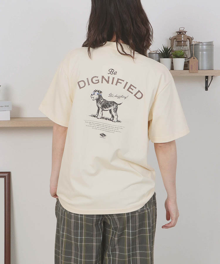 dogイラストプリントTシャツ
