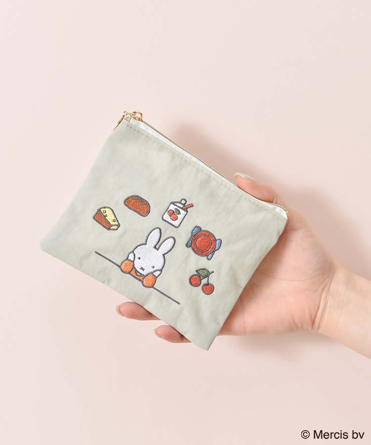 BRUNA MOTIF EMBROIDERYミニフラットポーチ