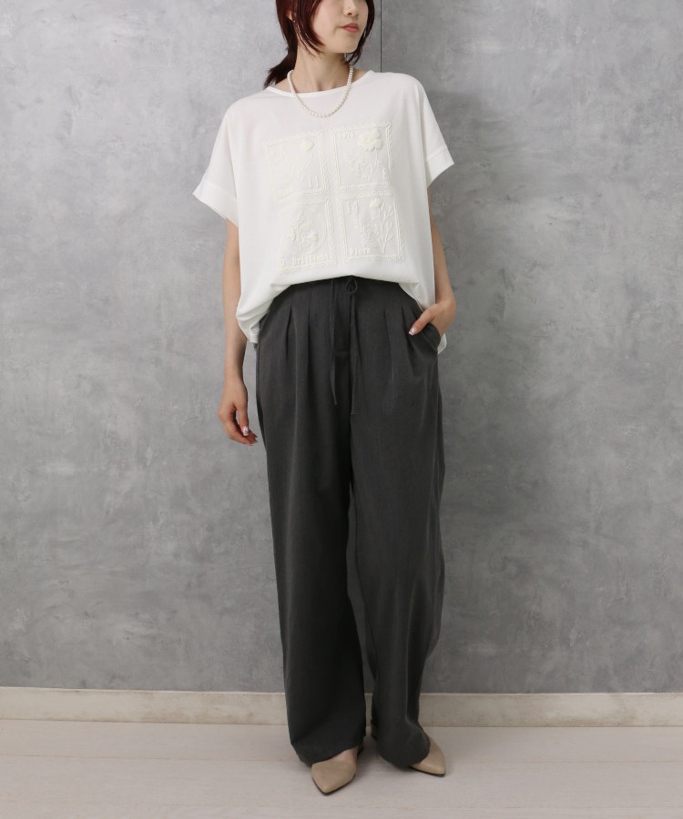 ボタニカル切手プリントTシャツ