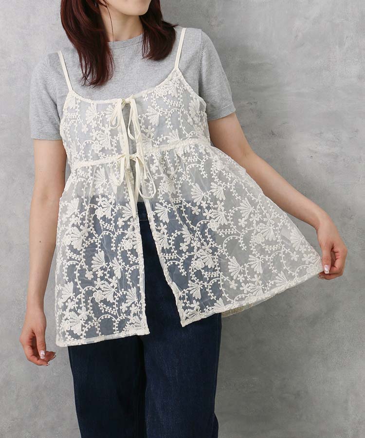 キャミリボンビスチェ