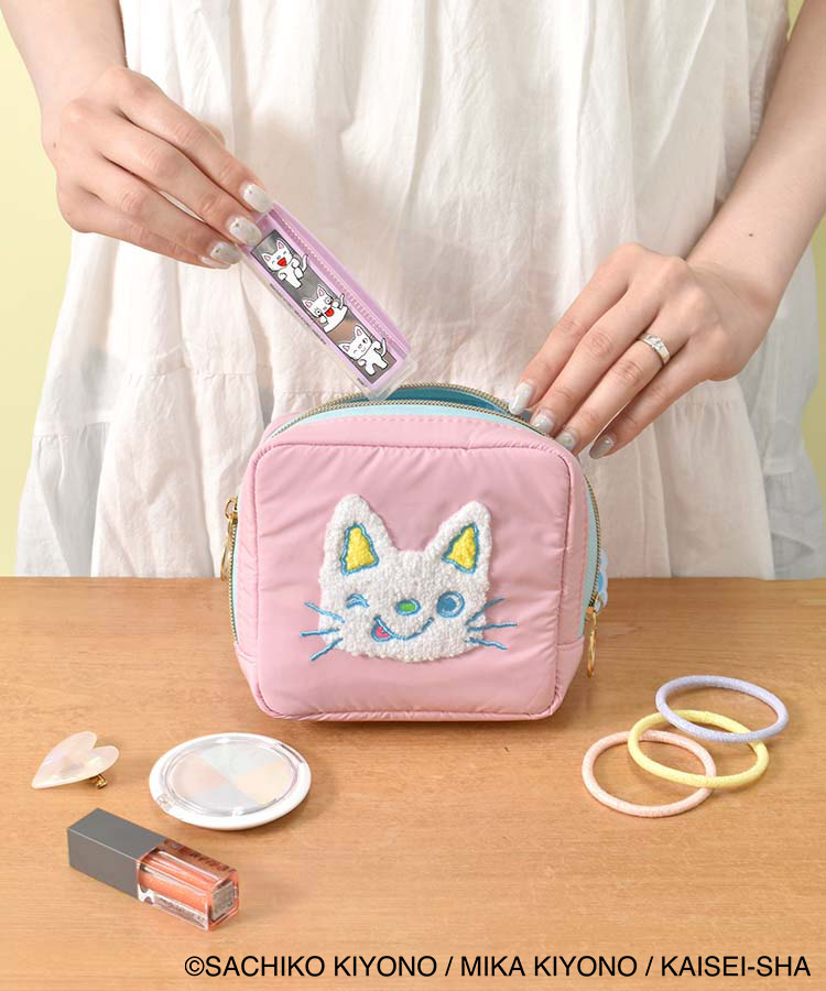 ノンタン4サガラ刺繍スクエアポーチ
