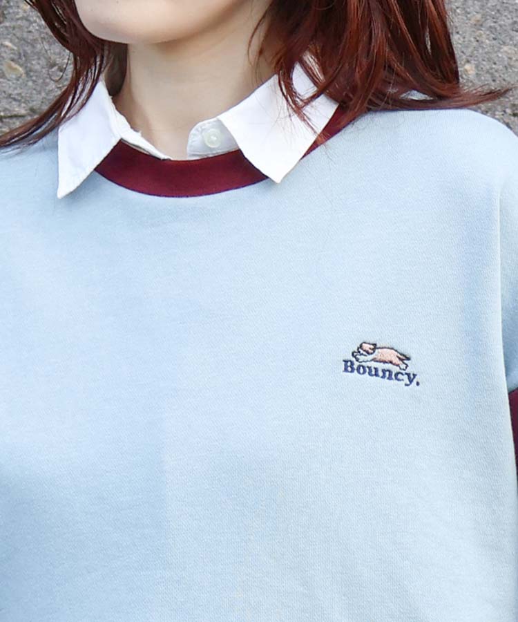 Bouncy.オーバーサイズ切り替えスウェット