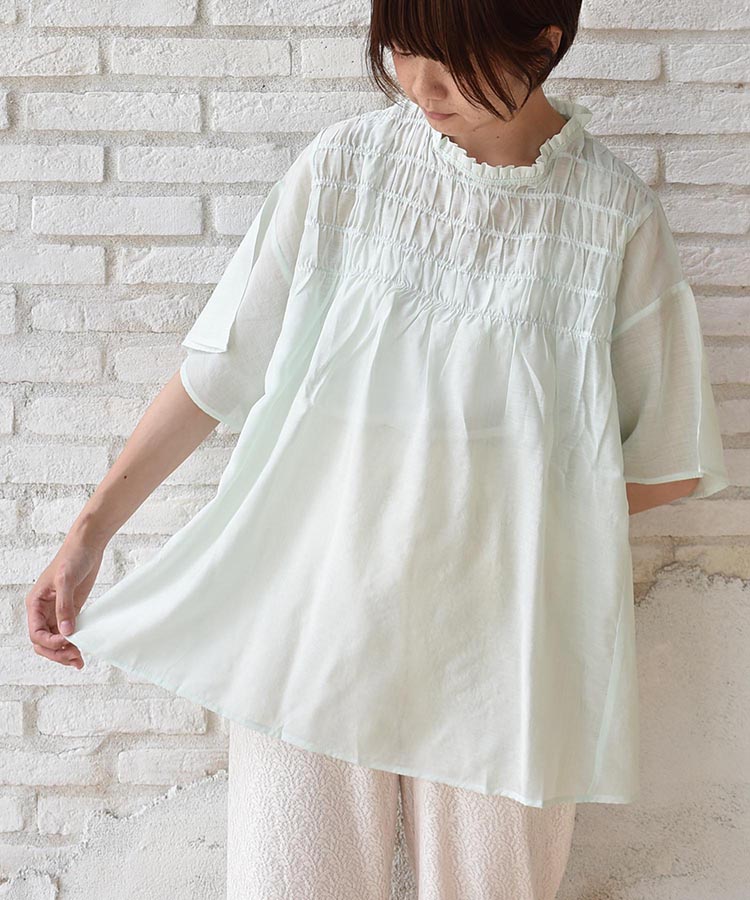≪OUTLET≫シアーシャーリングブラウス