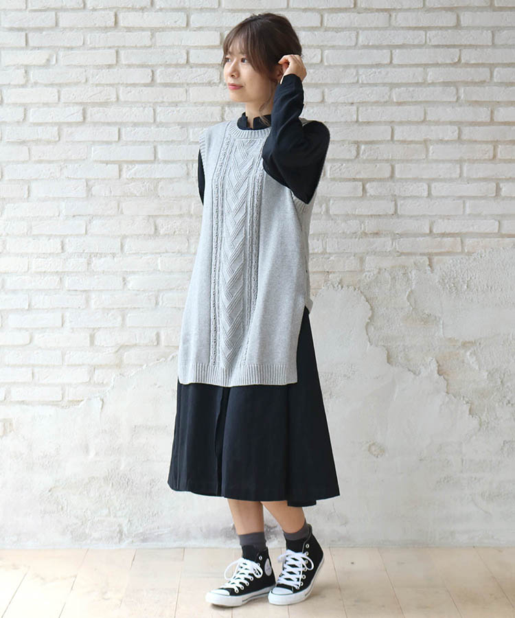 ≪SALE≫ニットロングベスト