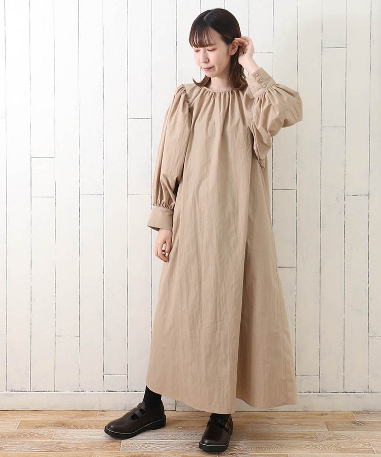≪SALE≫袖ギャザーワンピース