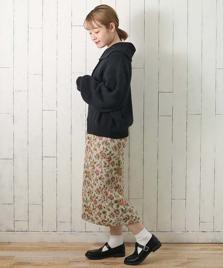 ≪OUTLET≫ビックカラーニットカーディガン