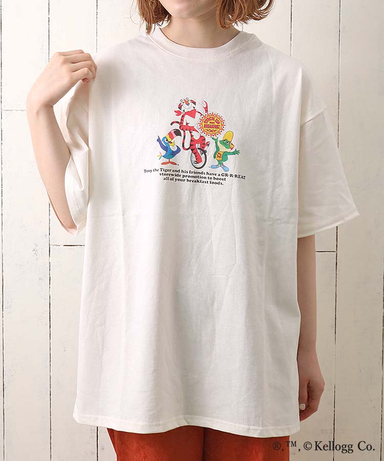 ≪OUTLET≫ケロッグイラストプリントオーバーTシャツ