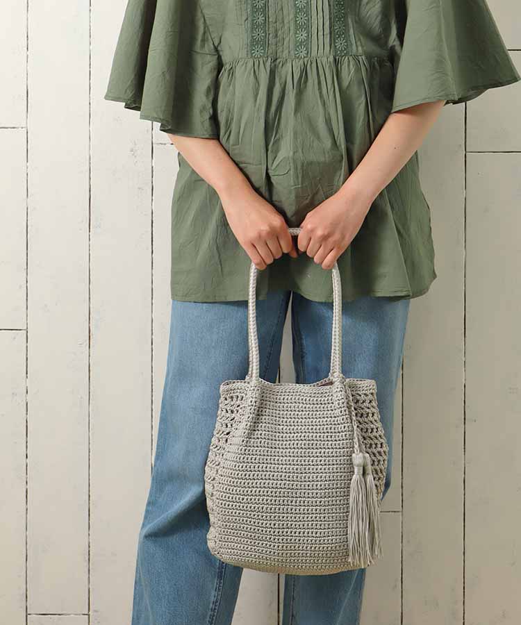 ≪SALE≫コード編みタッセルトート