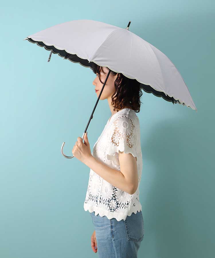 スカラ刺繍晴兼長傘