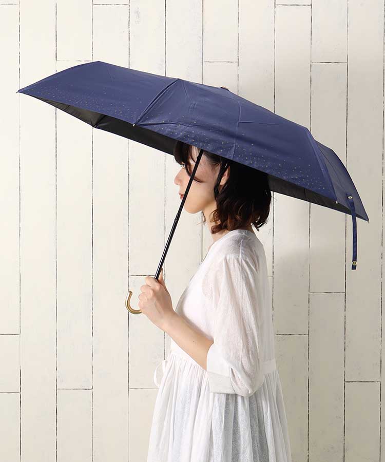 遮光リムスター晴兼折傘