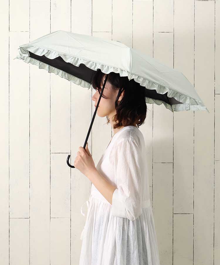 遮光クラシカルフリル晴兼折傘