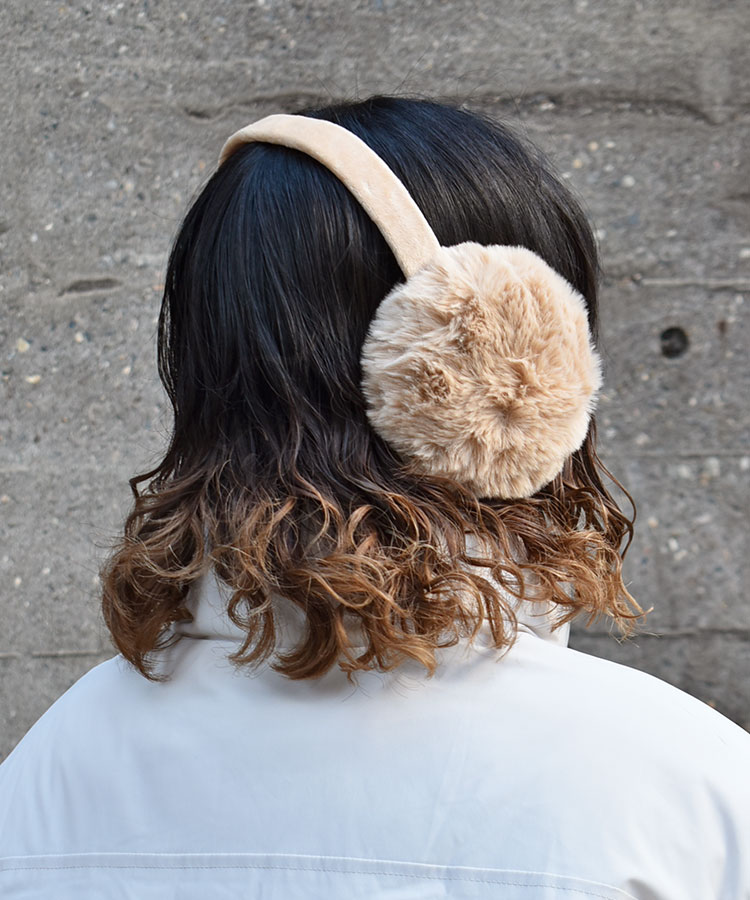 太アームフェイクファーイヤマフ