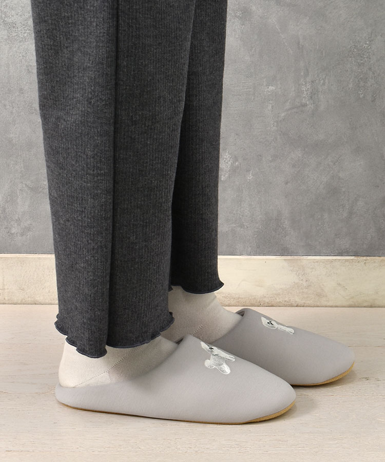 どうぶつ刺繍ルームシューズ