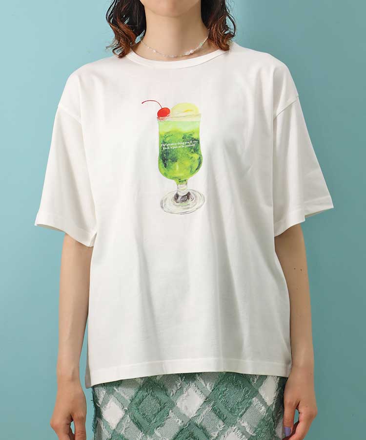 クリームソーダプリントTシャツ