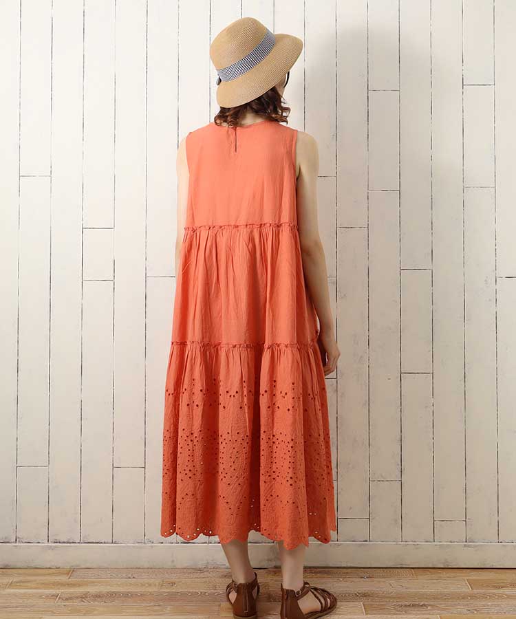≪SALE≫ティアード刺繍ワンピース