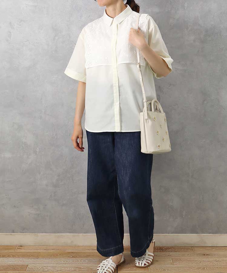 le petaleコットンレースブラウス