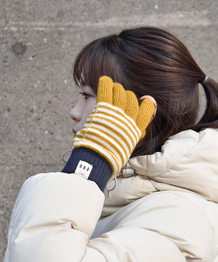 ≪SALE≫ボーダーニットグローブ