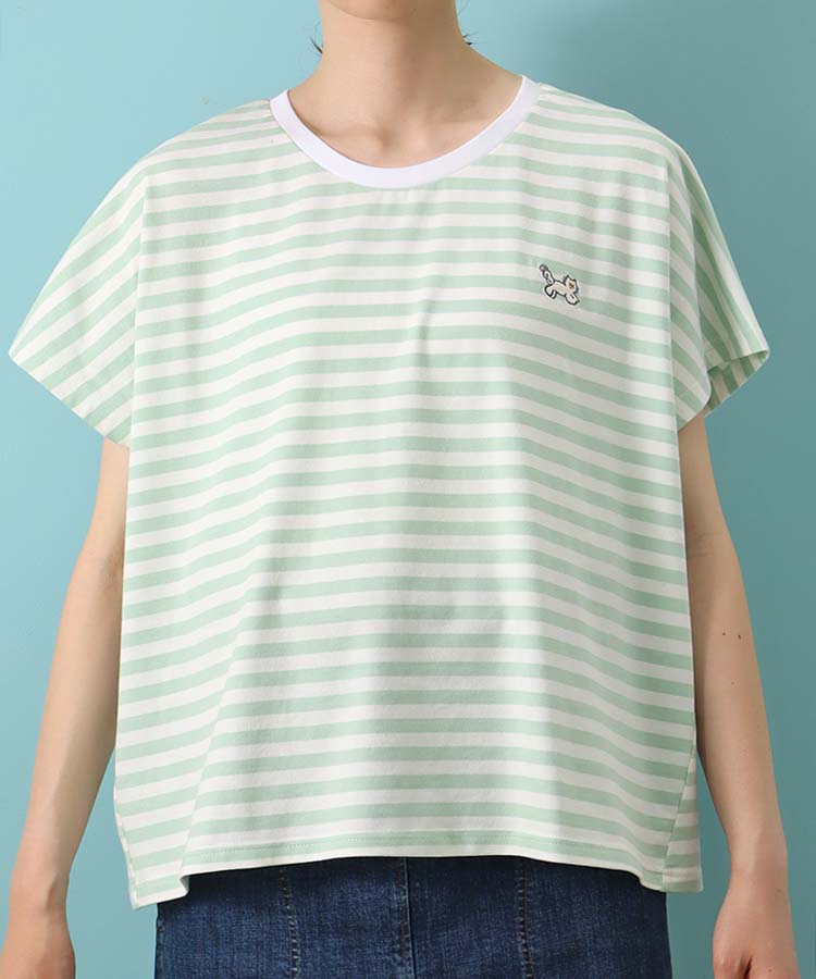 CYILABO刺繍ボーダーTシャツ
