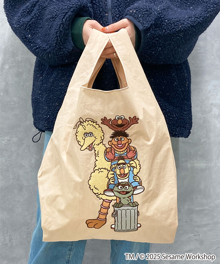 SESAME STREET EMBROIDERYショッピングバッグ