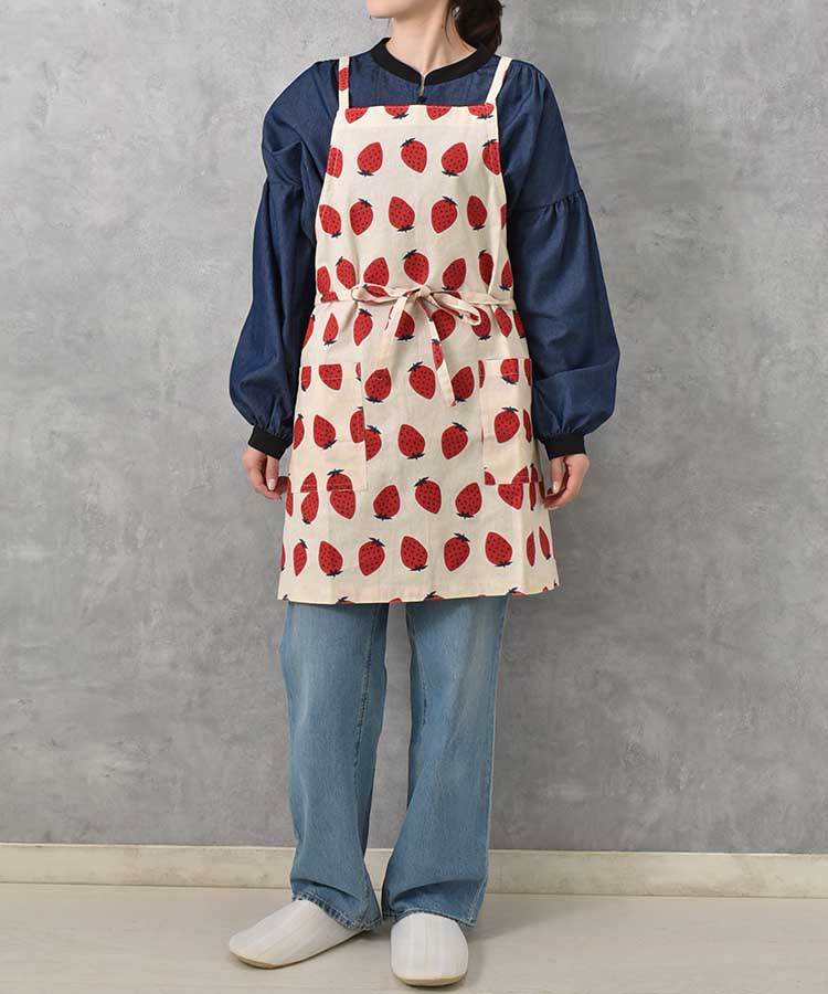 プリント総柄エプロン