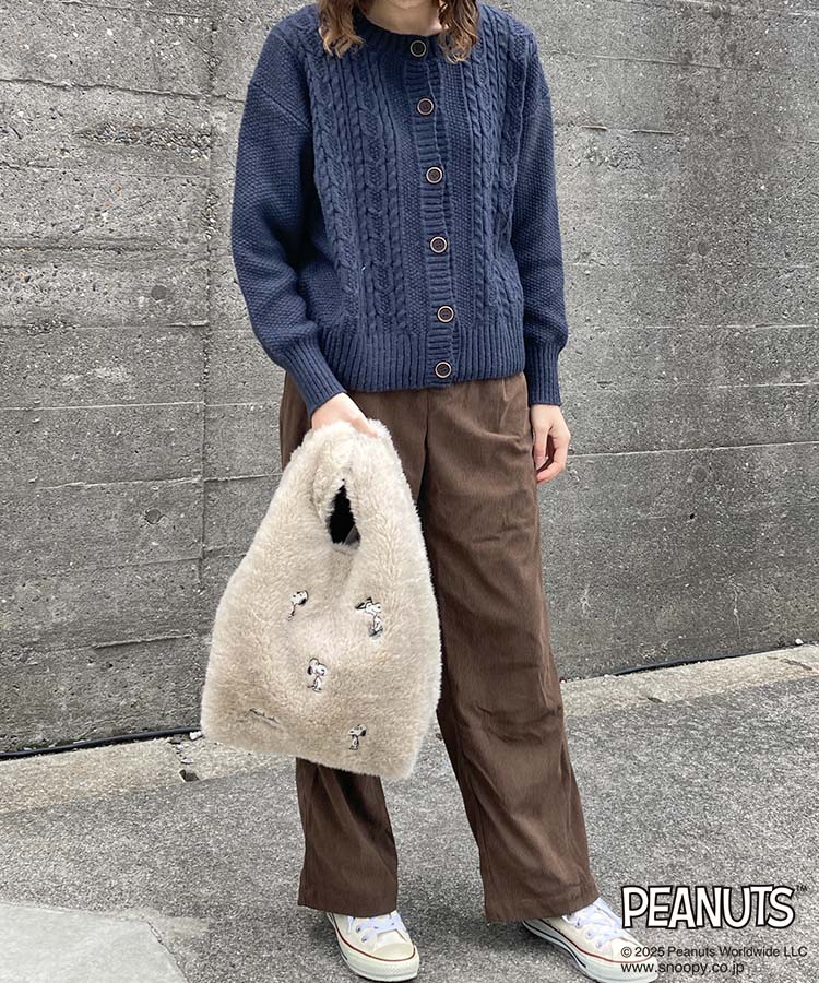 PEANUTSファーショッパートート
