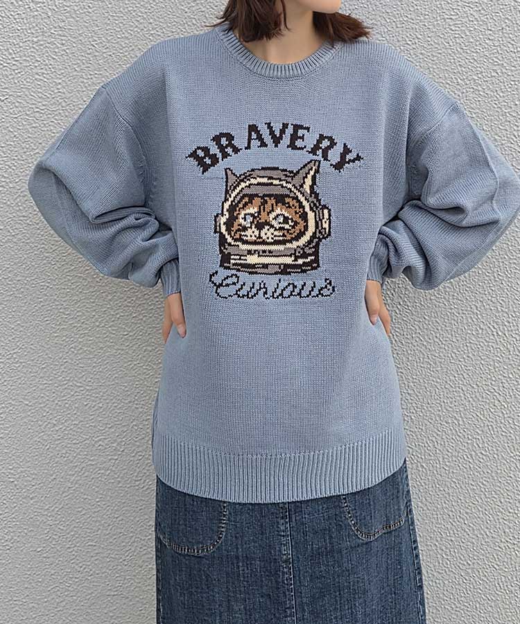 アニマルジャガードニット