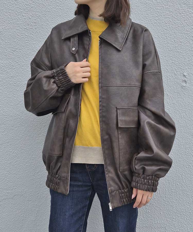 フェイクレザージャケット