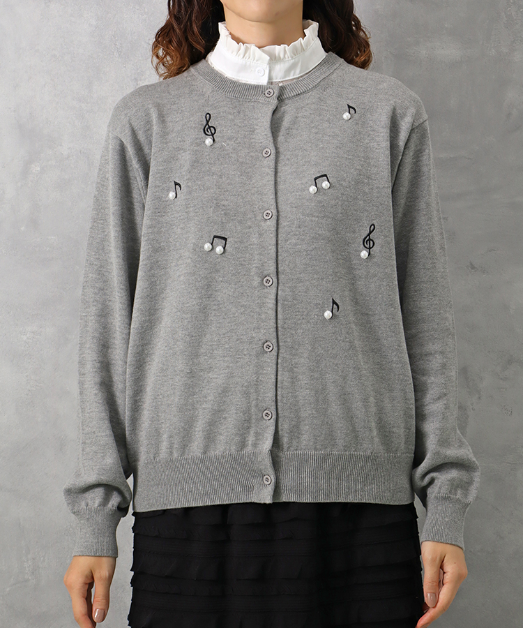 音符パールカーディガン