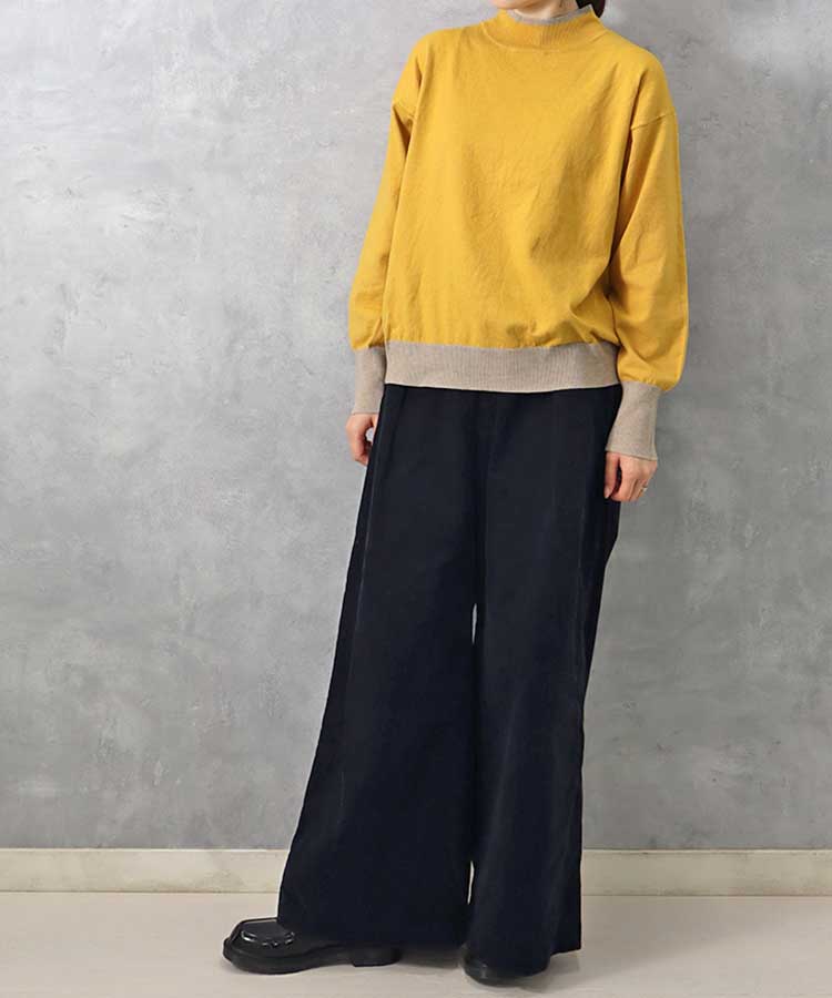 バイカラープルオーバー