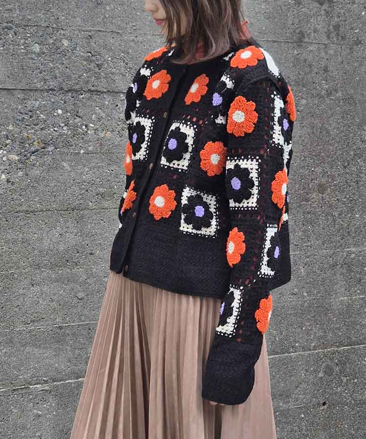 かぎ針カーディガン