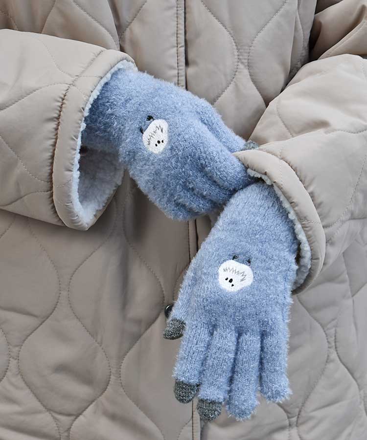 アニマル刺繍グローブ
