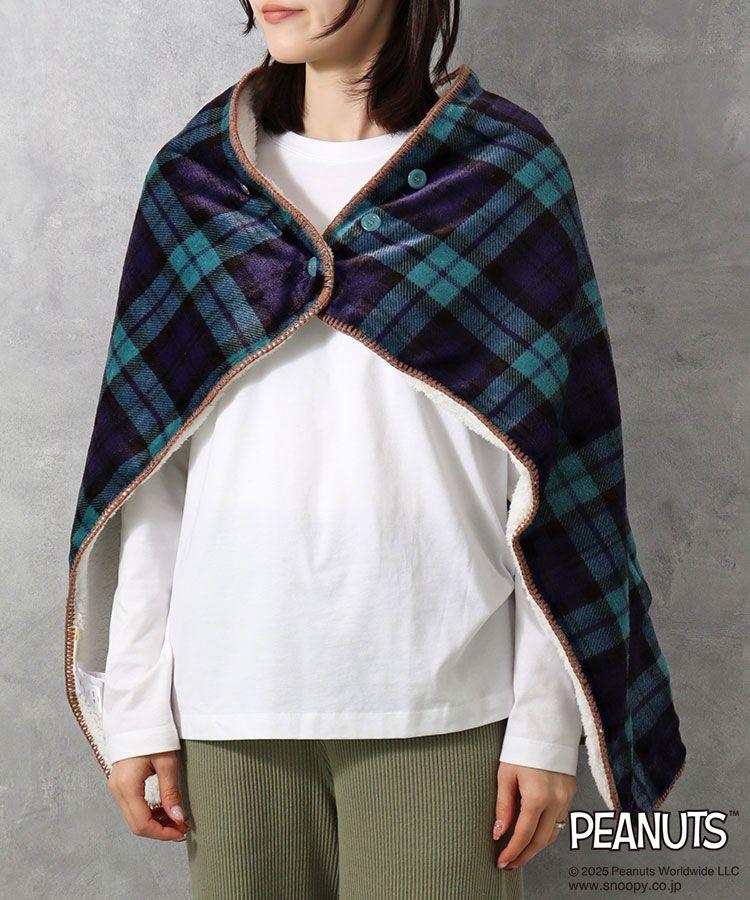 スヌーピーチェック4WAYケープボレロ