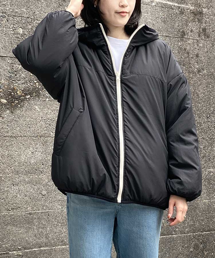 リバーシブルボアブルゾン