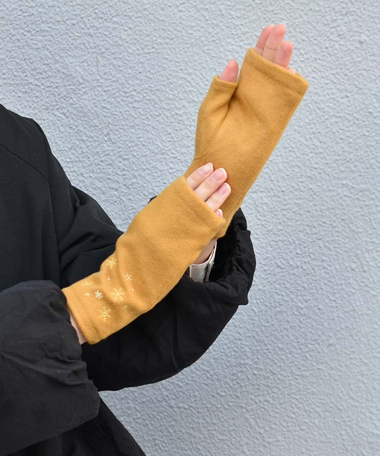 雪柄フィンガーレスグローブ
