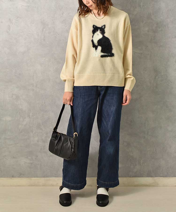 le petale Fluffy catニットプルオーバー