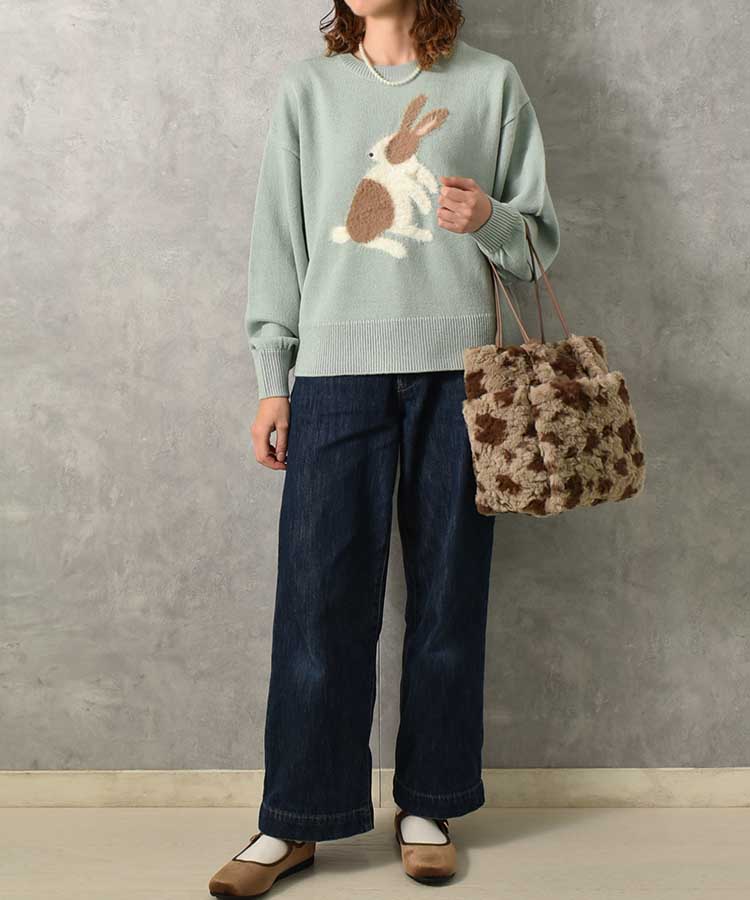 le petale Fluffy rabbitニットプルオーバー