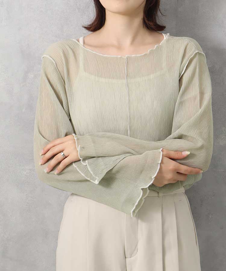 ≪SALE≫【WEB限定】前後2WAY楊柳メロウカットソー